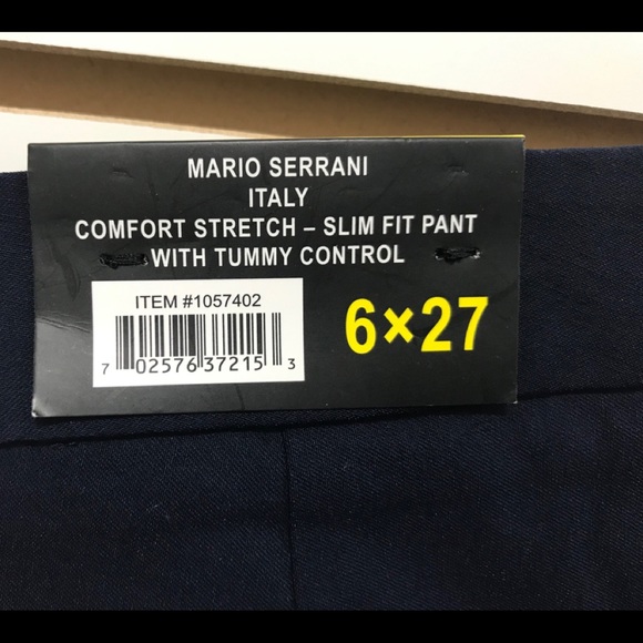 MARIO SERRANI ITALY Comfort Strecht Pants Navy - Picture 2 of 2